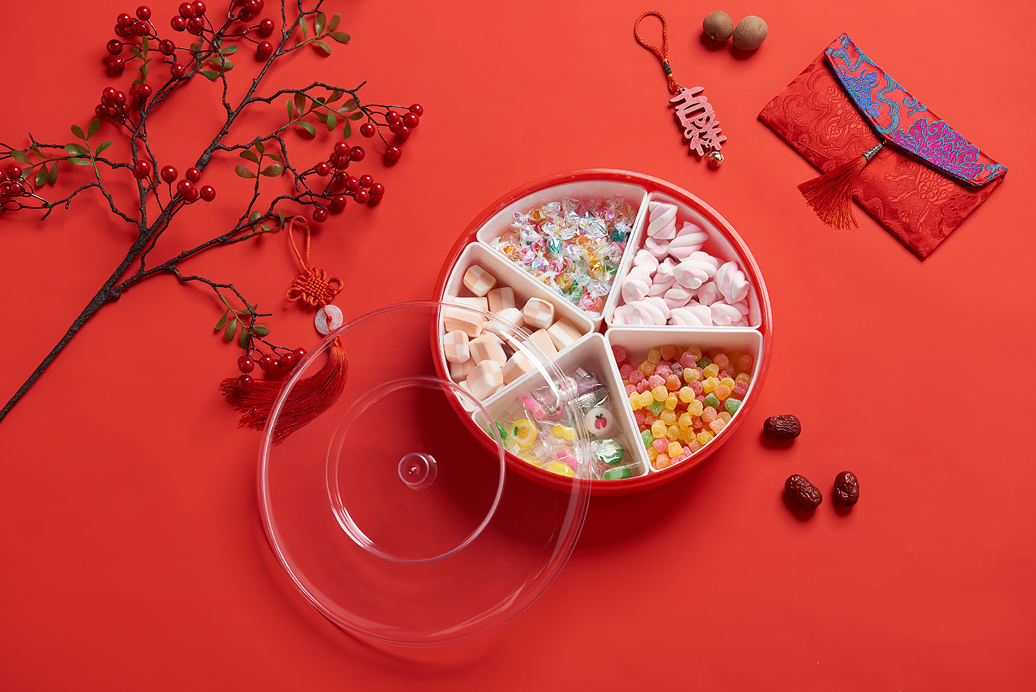 New Candy Box Creative Dried Fruit Tray Plastic Lazy Fruit Plate Wedding Wedding Candies Box Snack Melon Seeds Dried Fruit Box Wedding