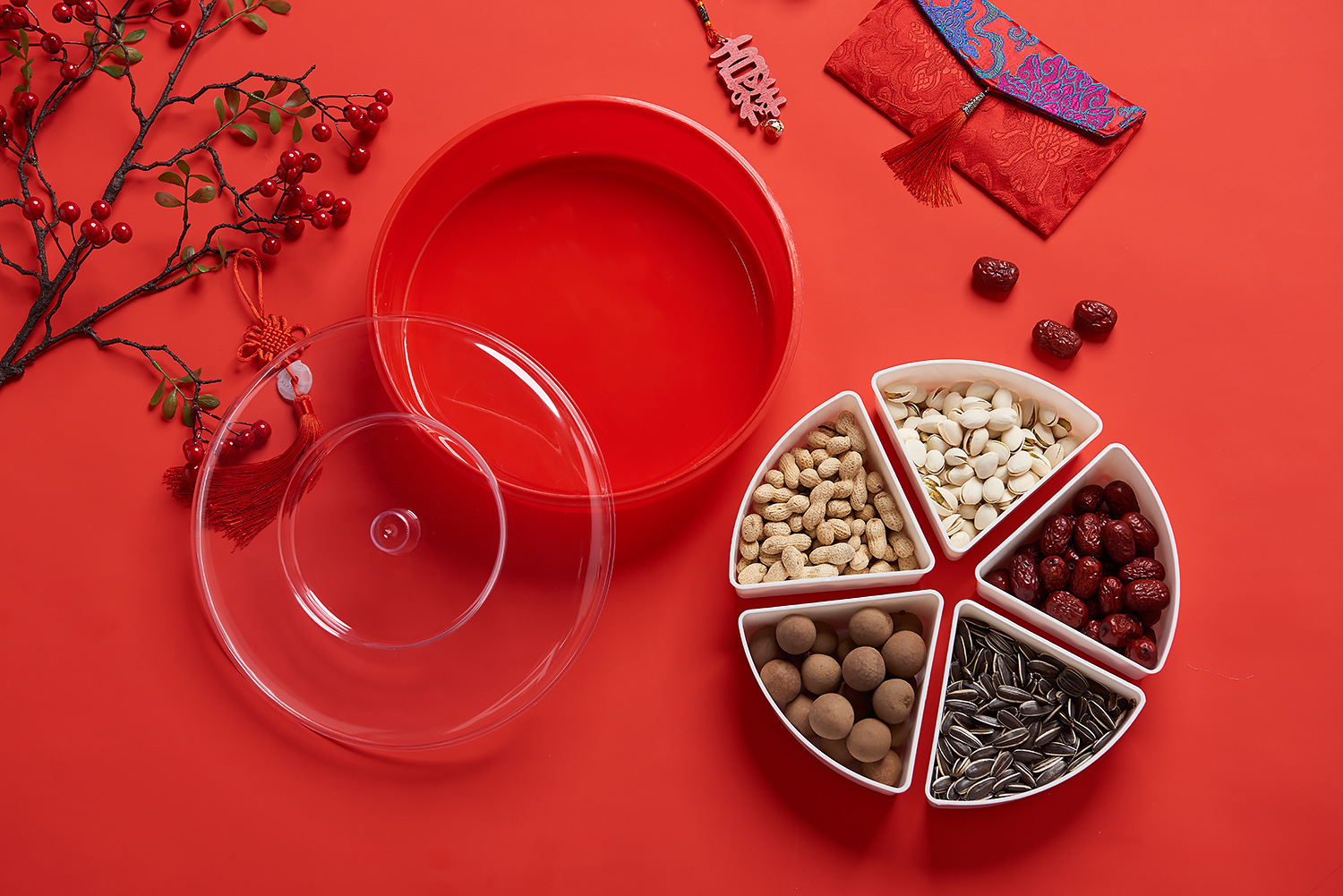 New Candy Box Creative Dried Fruit Tray Plastic Lazy Fruit Plate Wedding Wedding Candies Box Snack Melon Seeds Dried Fruit Box Wedding