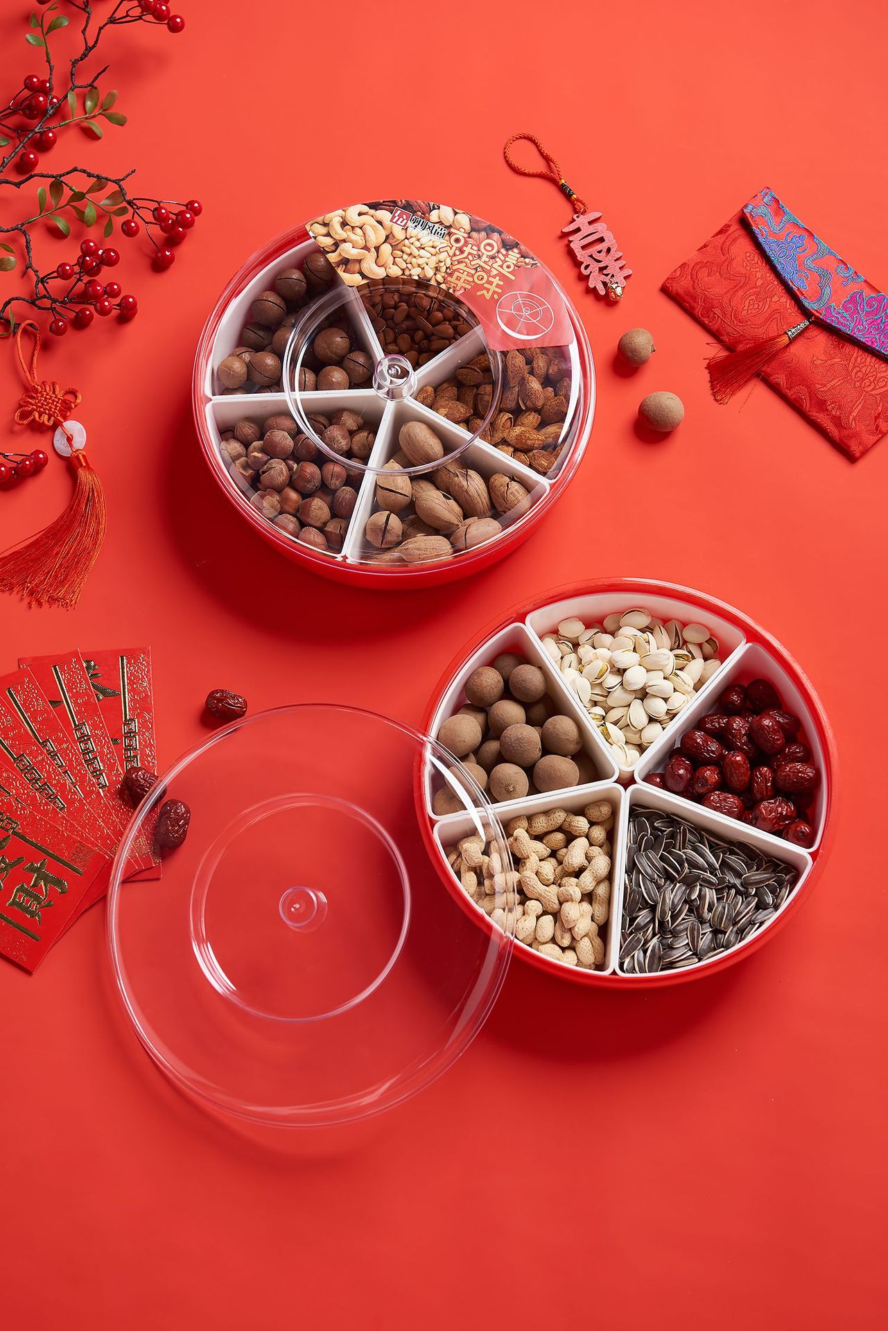 New Candy Box Creative Dried Fruit Tray Plastic Lazy Fruit Plate Wedding Wedding Candies Box Snack Melon Seeds Dried Fruit Box Wedding