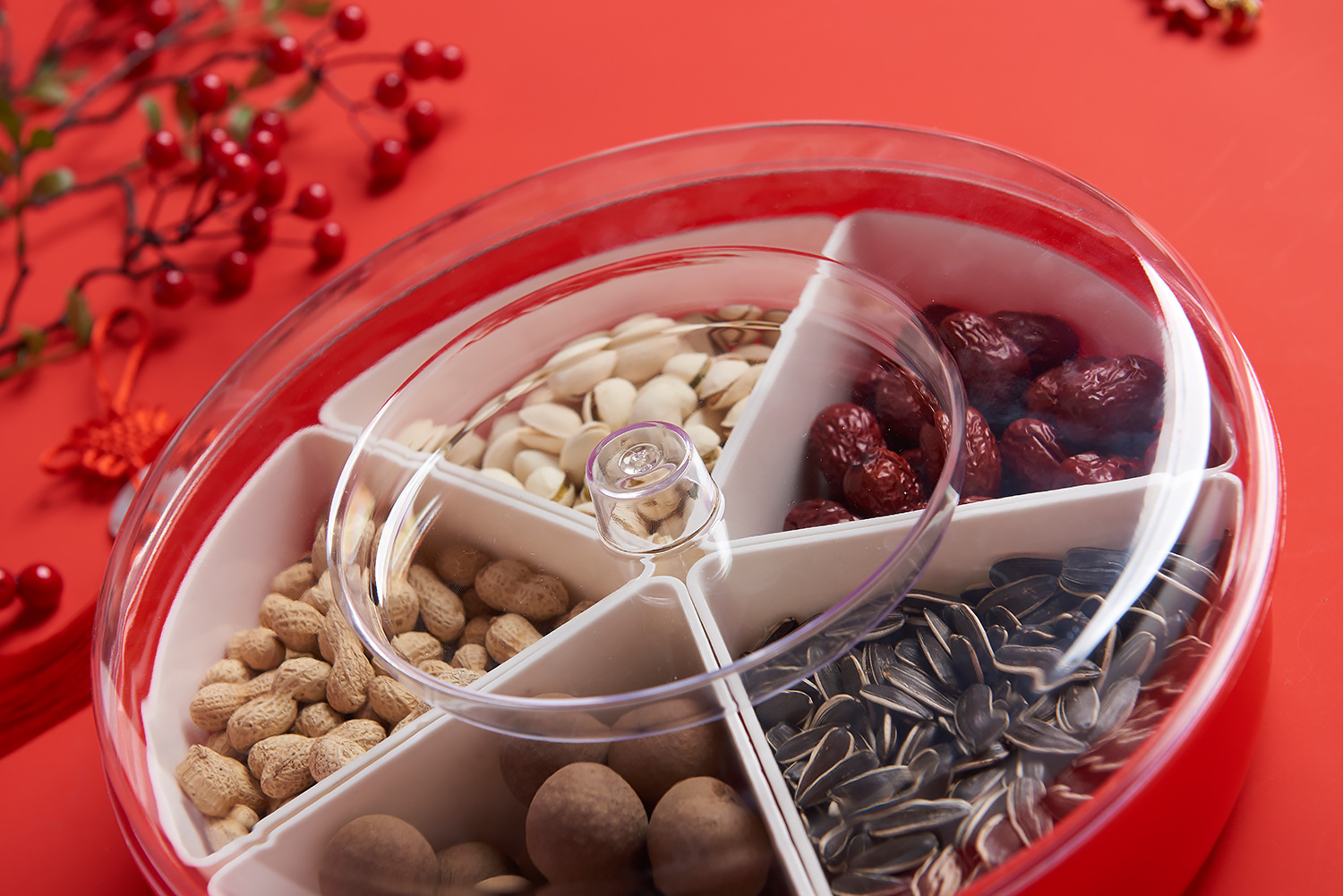 New Candy Box Creative Dried Fruit Tray Plastic Lazy Fruit Plate Wedding Wedding Candies Box Snack Melon Seeds Dried Fruit Box Wedding
