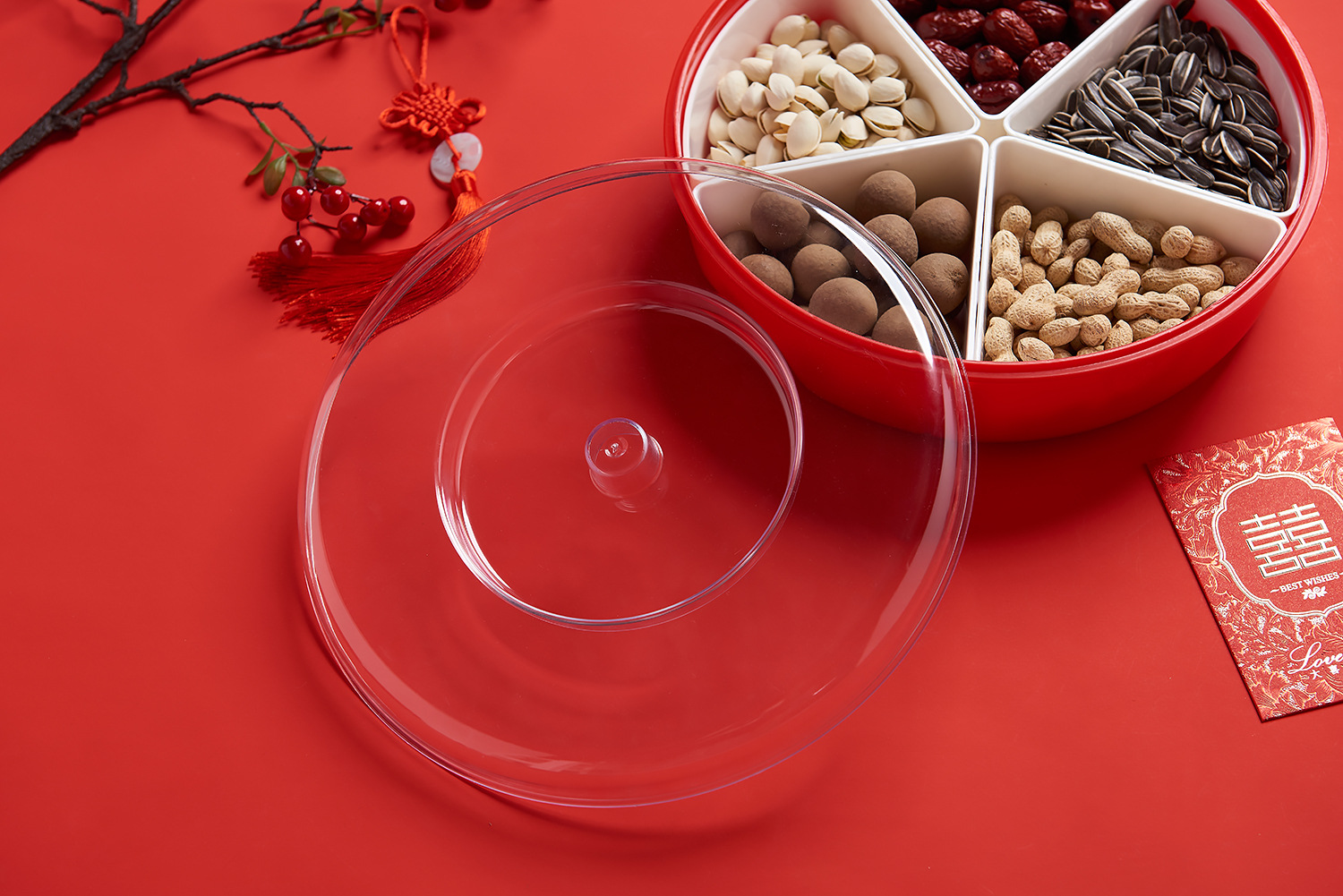 New Candy Box Creative Dried Fruit Tray Plastic Lazy Fruit Plate Wedding Wedding Candies Box Snack Melon Seeds Dried Fruit Box Wedding