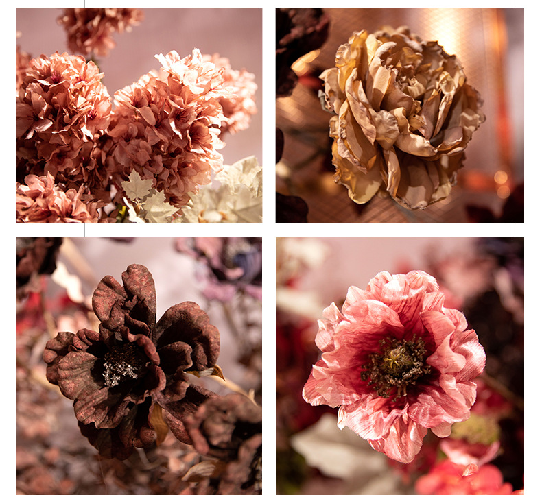Dark Red Wedding Simulation Flower Matching Scene Combination Ceiling Road Lead Flower Rows Wedding Decorative Fake Flower Factory Wholesale Dark Red Wedding Simulation Flower Matching Scene Combination Ceiling Road Lead Flower Rows Wedding Decorative Fake Flower Factory Wholesale