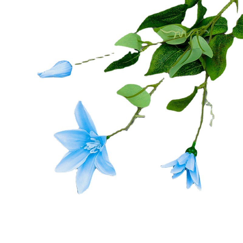 Factory Wholesale Simulation Clematis Wedding Flower Wedding Hall Ceiling Road Lead Decorative Flower Arrangement Fake Flower Ice Mountain Snow Lotus