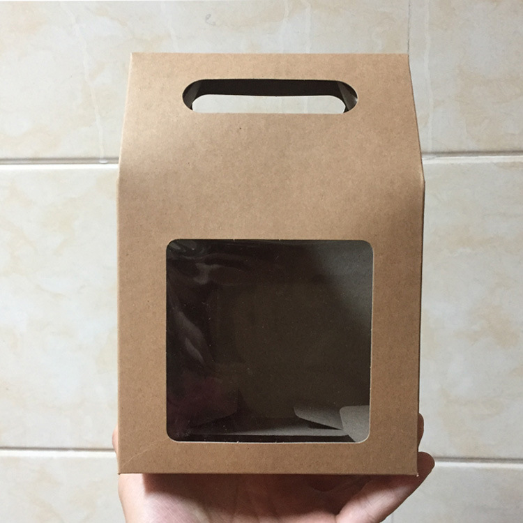 Clamshell kraft paper carrying box spot snack candy box dry fruit tea wrapping gift paper bag can be launched Clamshell kraft paper carrying box spot snack candy box dry fruit tea wrapping gift paper bag can be launched