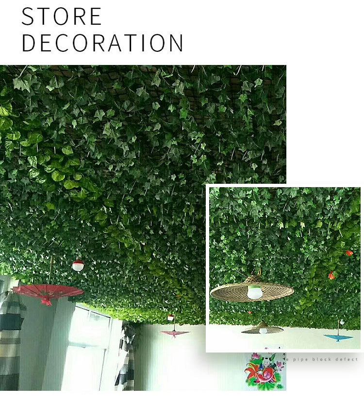 Grape Leaves Grape Vine Ceiling Decoration Green Leaf Vine Simulated Leaves Rattan Plant Flower Vine Simulation Rattan Leaf