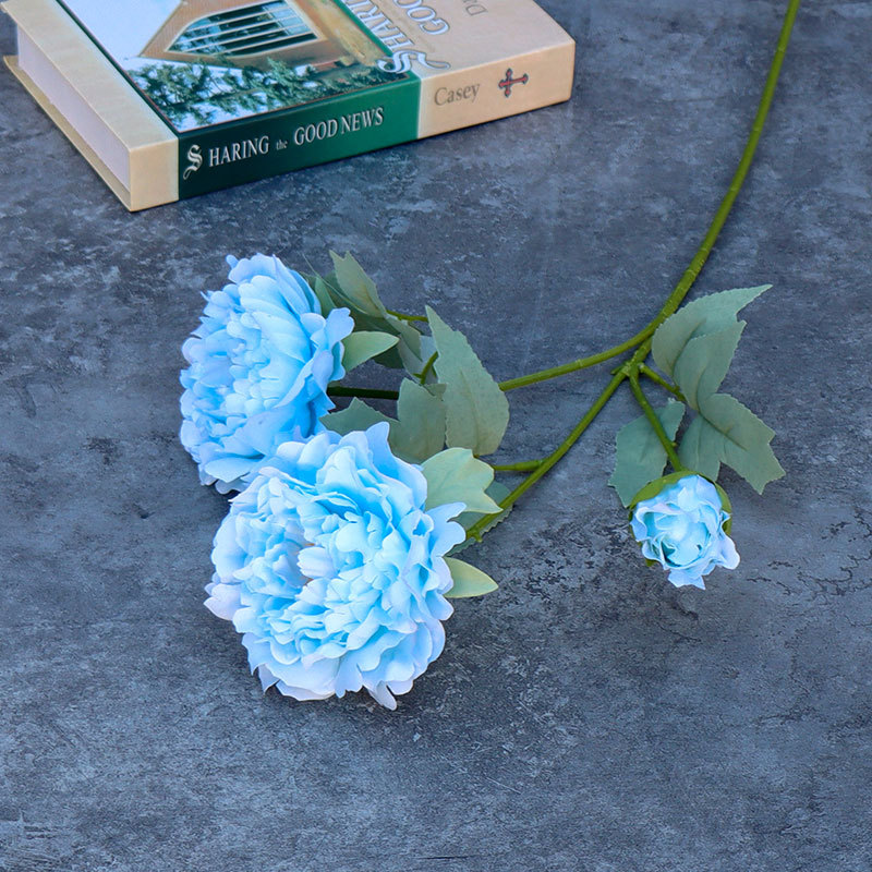 Simulation Prickly Pear Peony Wedding Flowers Wedding Hall Ceiling Road Lead Floor Row Flower Wall Decorative Silk Flower Simulation Fake Flowers