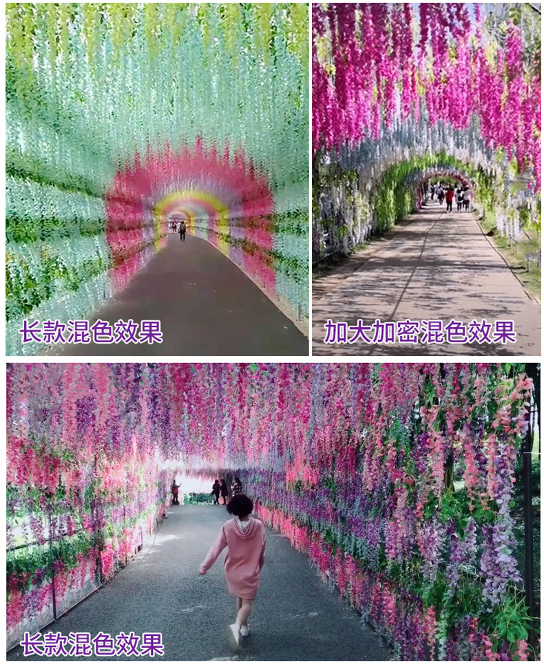 Artificial Wisteria Wedding Ceiling Decorative Silk Flower Artificial Fake Flower Rattan HANAFUJI Violets HANAFUJI Home Art Gallery Green Plants Artificial Wisteria Wedding Ceiling Decorative Silk Flower Artificial Fake Flower Rattan HANAFUJI Violets HANAFUJI Home Art Gallery Green Plants