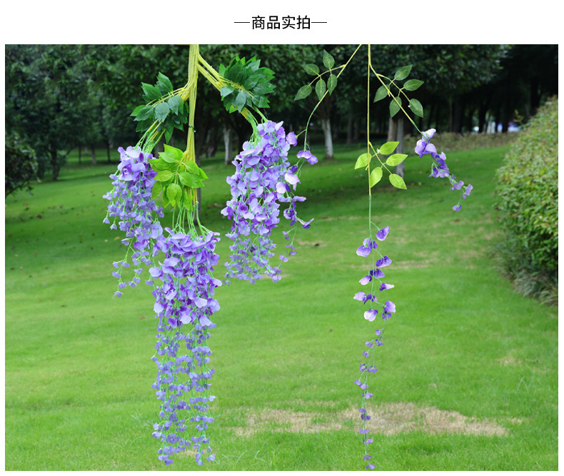 Artificial Wisteria Wedding Ceiling Decorative Silk Flower Artificial Fake Flower Rattan HANAFUJI Violets HANAFUJI Home Art Gallery Green Plants Artificial Wisteria Wedding Ceiling Decorative Silk Flower Artificial Fake Flower Rattan HANAFUJI Violets HANAFUJI Home Art Gallery Green Plants