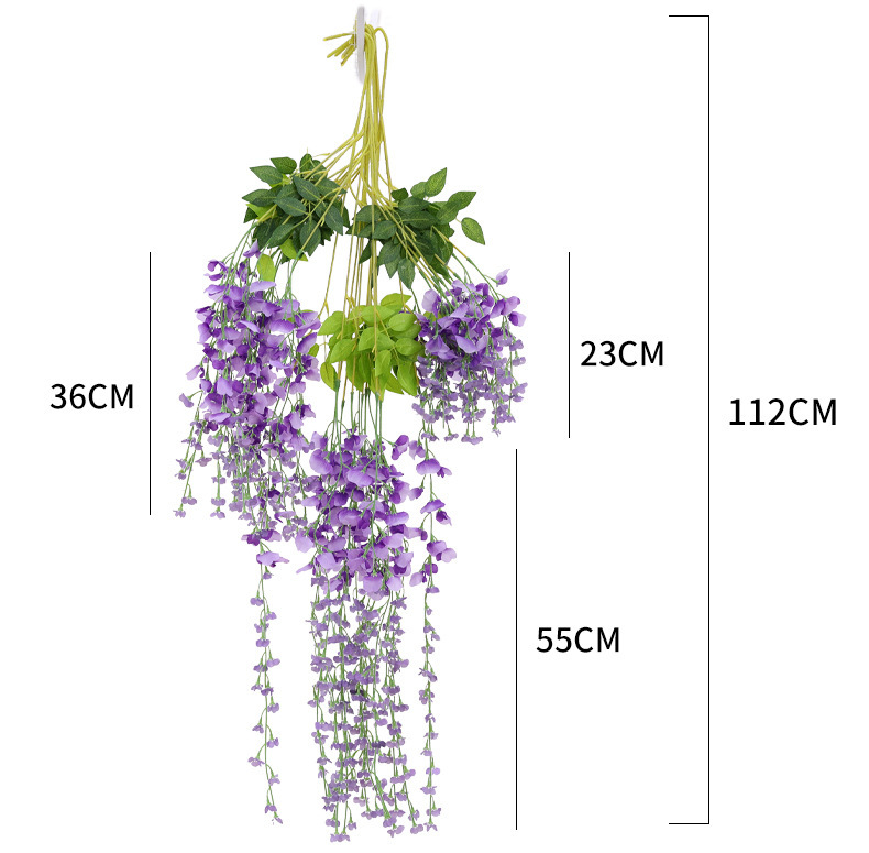 Artificial Wisteria Wedding Ceiling Decorative Silk Flower Artificial Fake Flower Rattan HANAFUJI Violets HANAFUJI Home Art Gallery Green Plants Artificial Wisteria Wedding Ceiling Decorative Silk Flower Artificial Fake Flower Rattan HANAFUJI Violets HANAFUJI Home Art Gallery Green Plants