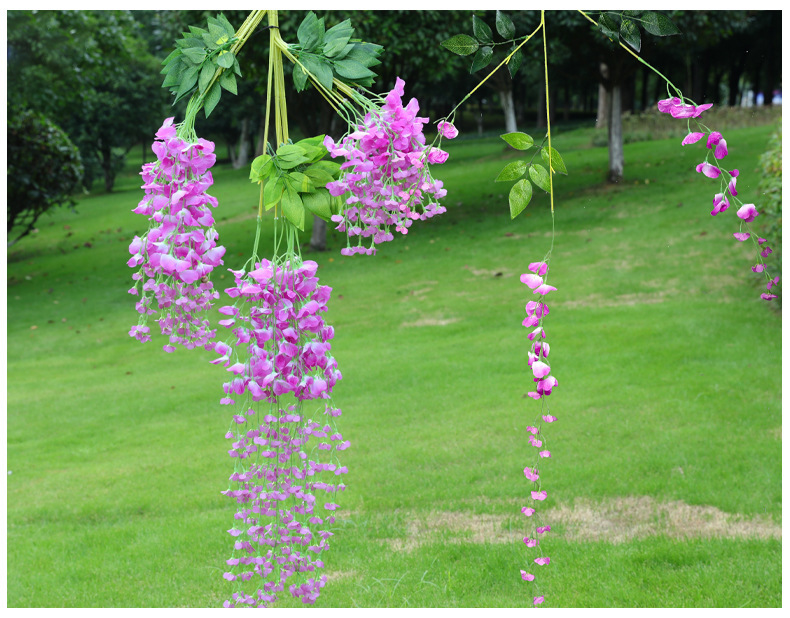 Artificial Wisteria Wedding Ceiling Decorative Silk Flower Artificial Fake Flower Rattan HANAFUJI Violets HANAFUJI Home Art Gallery Green Plants Artificial Wisteria Wedding Ceiling Decorative Silk Flower Artificial Fake Flower Rattan HANAFUJI Violets HANAFUJI Home Art Gallery Green Plants