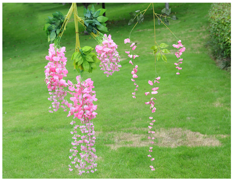 Artificial Wisteria Wedding Ceiling Decorative Silk Flower Artificial Fake Flower Rattan HANAFUJI Violets HANAFUJI Home Art Gallery Green Plants Artificial Wisteria Wedding Ceiling Decorative Silk Flower Artificial Fake Flower Rattan HANAFUJI Violets HANAFUJI Home Art Gallery Green Plants
