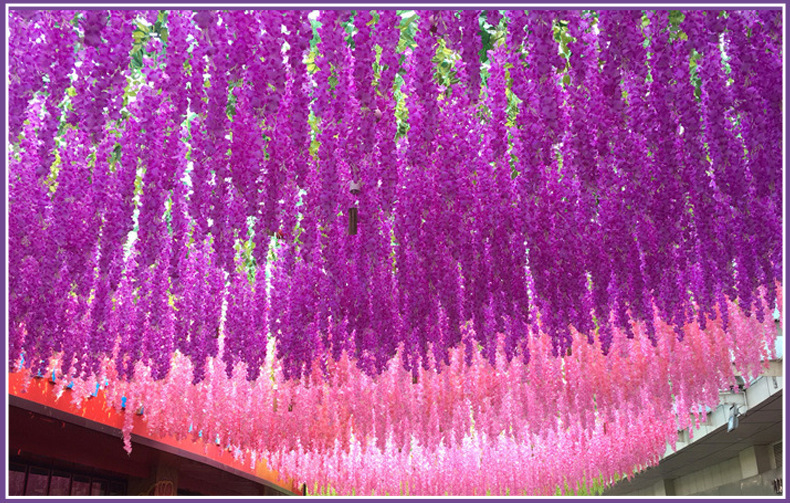 Artificial Wisteria Wedding Ceiling Decorative Silk Flower Artificial Fake Flower Rattan HANAFUJI Violets HANAFUJI Home Art Gallery Green Plants Artificial Wisteria Wedding Ceiling Decorative Silk Flower Artificial Fake Flower Rattan HANAFUJI Violets HANAFUJI Home Art Gallery Green Plants