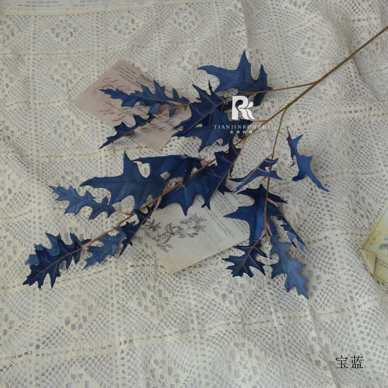 Small Maple Leaf Coral Leaf Large Branch Retro Autumn Color Wedding Artificial Flower Leaf Material Wedding Hall Ceiling Decoration Background Road Guide