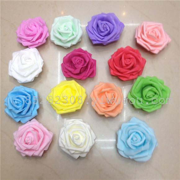 PE roll edge rose bride wrist flower