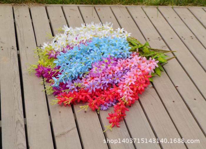 Wholesale Artificial Wisteria Lilac Wall Hanging the Flowers Fake Flower Wedding Decoration Flower Rattan Vine Silk Flower Ceiling Flowers