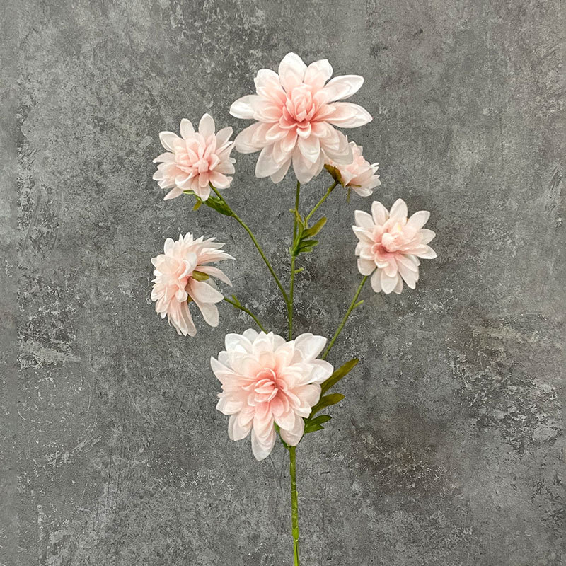 Wedding Hall Fake Flower Decoration Simulation 6 Heads Little Dahlia Pinnate Home Ceiling Decoration Wedding Road Lead Flower Arrangement Silk Flower