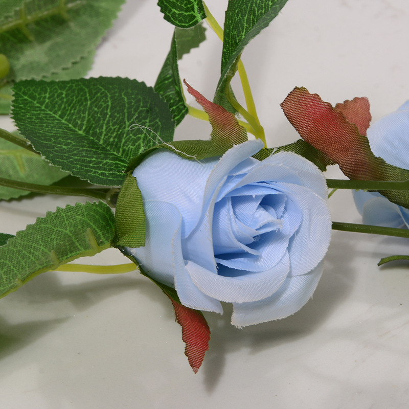Artificial Rose Vine Fake Flower Rattan Air Conditioning Pipe Hiding Living Room Ceiling Decoration Plastic Vine Twining Plants Artificial Rose Vine Fake Flower Rattan Air Conditioning Pipe Hiding Living Room Ceiling Decoration Plastic Vine Twining Plants