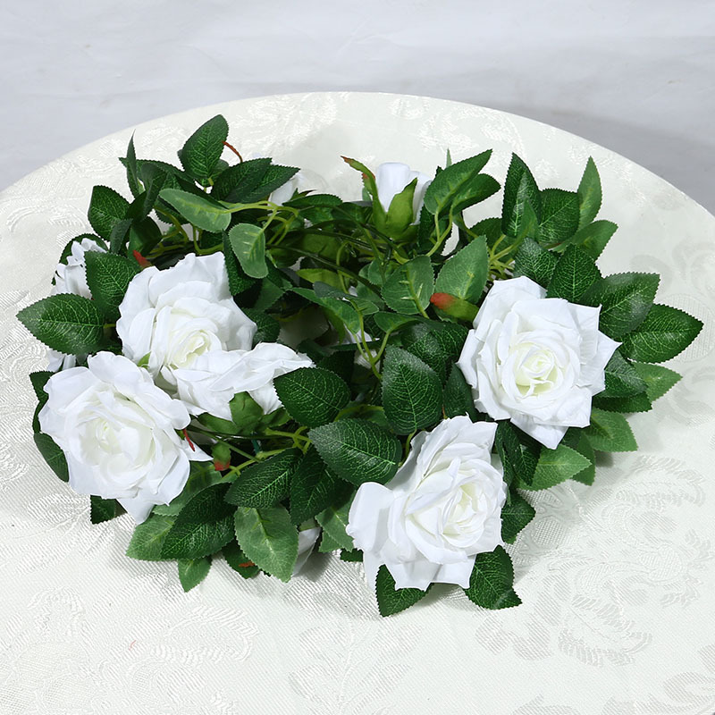 Artificial Rose Vine Fake Flower Rattan Air Conditioning Pipe Hiding Living Room Ceiling Decoration Plastic Vine Twining Plants Artificial Rose Vine Fake Flower Rattan Air Conditioning Pipe Hiding Living Room Ceiling Decoration Plastic Vine Twining Plants