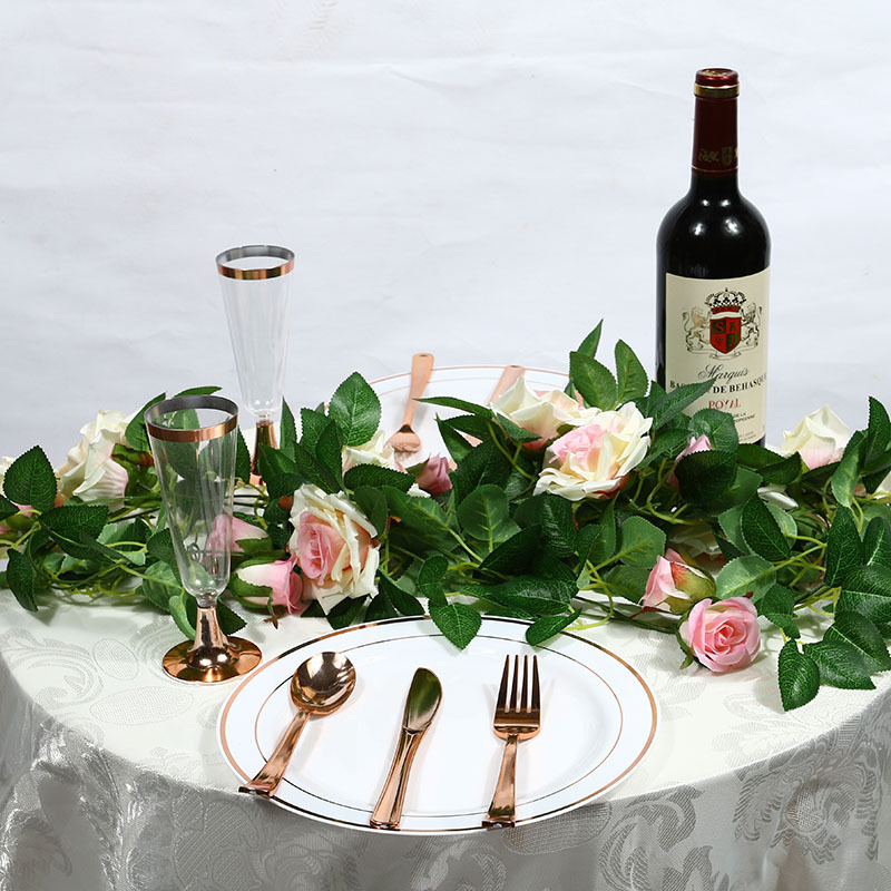 Artificial Rose Vine Fake Flower Rattan Air Conditioning Pipe Hiding Living Room Ceiling Decoration Plastic Vine Twining Plants Artificial Rose Vine Fake Flower Rattan Air Conditioning Pipe Hiding Living Room Ceiling Decoration Plastic Vine Twining Plants