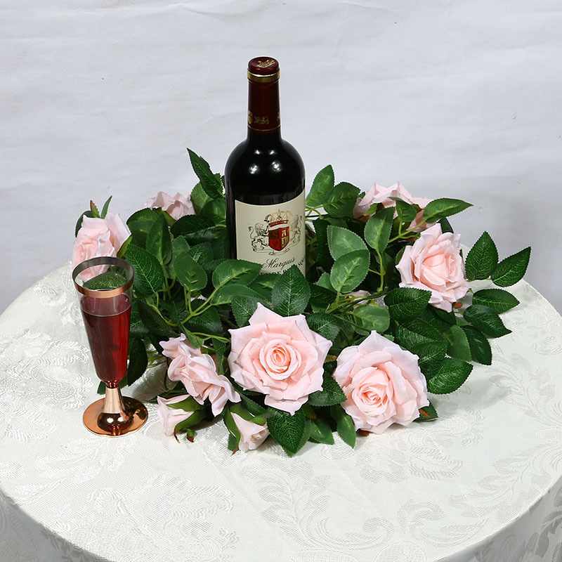 Artificial Rose Vine Fake Flower Rattan Air Conditioning Pipe Hiding Living Room Ceiling Decoration Plastic Vine Twining Plants Artificial Rose Vine Fake Flower Rattan Air Conditioning Pipe Hiding Living Room Ceiling Decoration Plastic Vine Twining Plants