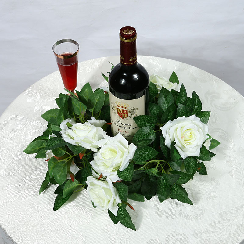 Artificial Rose Vine Fake Flower Rattan Air Conditioning Pipe Hiding Living Room Ceiling Decoration Plastic Vine Twining Plants Artificial Rose Vine Fake Flower Rattan Air Conditioning Pipe Hiding Living Room Ceiling Decoration Plastic Vine Twining Plants