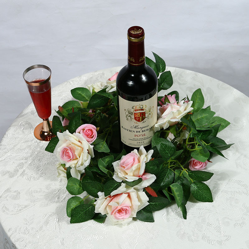 Artificial Rose Vine Fake Flower Rattan Air Conditioning Pipe Hiding Living Room Ceiling Decoration Plastic Vine Twining Plants Artificial Rose Vine Fake Flower Rattan Air Conditioning Pipe Hiding Living Room Ceiling Decoration Plastic Vine Twining Plants