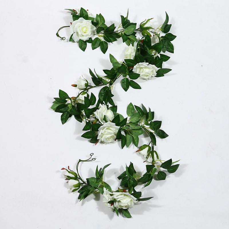 Artificial Rose Vine Fake Flower Rattan Air Conditioning Pipe Hiding Living Room Ceiling Decoration Plastic Vine Twining Plants Artificial Rose Vine Fake Flower Rattan Air Conditioning Pipe Hiding Living Room Ceiling Decoration Plastic Vine Twining Plants
