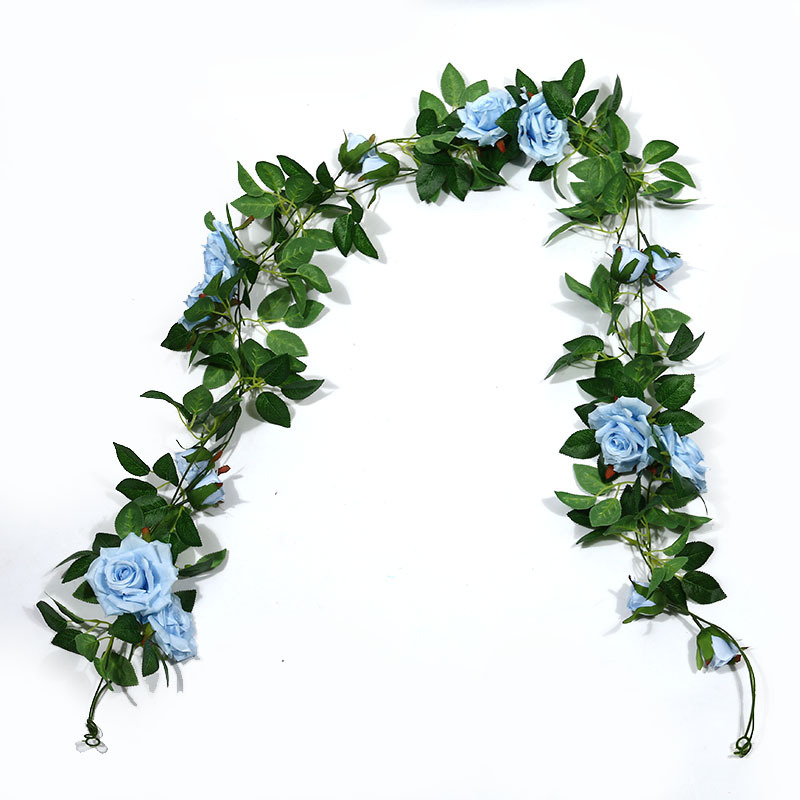 Artificial Rose Vine Fake Flower Rattan Air Conditioning Pipe Hiding Living Room Ceiling Decoration Plastic Vine Twining Plants Artificial Rose Vine Fake Flower Rattan Air Conditioning Pipe Hiding Living Room Ceiling Decoration Plastic Vine Twining Plants