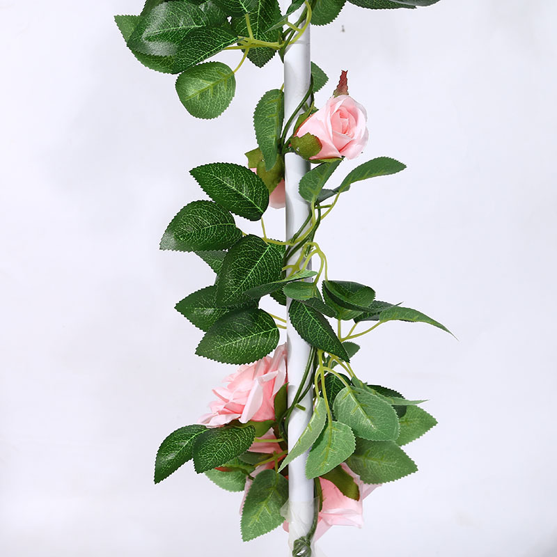 Artificial Rose Vine Fake Flower Rattan Air Conditioning Pipe Hiding Living Room Ceiling Decoration Plastic Vine Twining Plants Artificial Rose Vine Fake Flower Rattan Air Conditioning Pipe Hiding Living Room Ceiling Decoration Plastic Vine Twining Plants