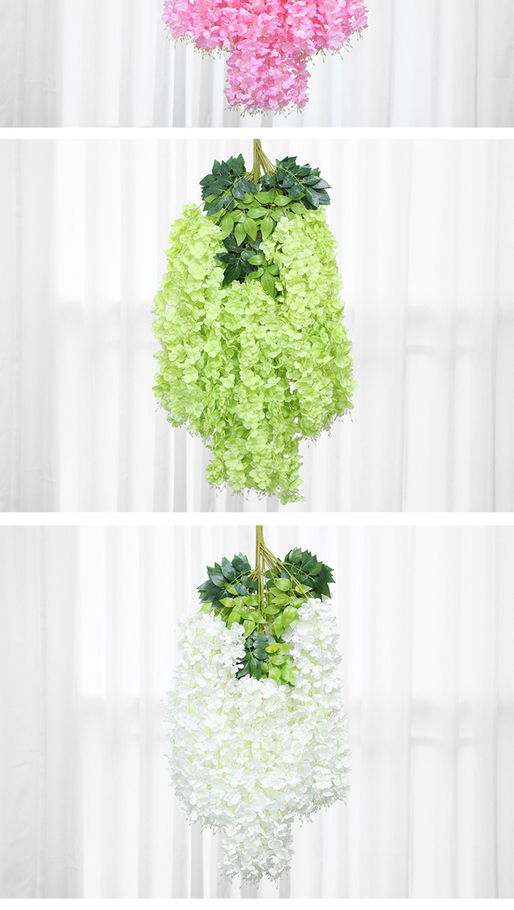 Artificial Wisteria Ceiling Wedding Corridor Ornamental Flower Artificial Flowers Simulation Tofu Pudding the Flowers Indoor Green Leaf and Fake Flower Artificial Wisteria Ceiling Wedding Corridor Ornamental Flower Artificial Flowers Simulation Tofu Pudding the Flowers Indoor Green Leaf and Fake Flower