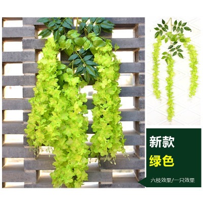 Artificial Wisteria Bean Flower String Wedding Celebration Decoration Plastic Flowers HANAFUJI Rattan Ceiling Hanging HANAFUJI Violet Fake Flower Vine HANAFUJI Vine