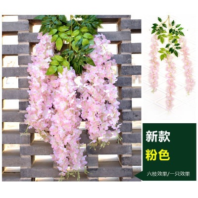 Artificial Wisteria Bean Flower String Wedding Celebration Decoration Plastic Flowers HANAFUJI Rattan Ceiling Hanging HANAFUJI Violet Fake Flower Vine HANAFUJI Vine
