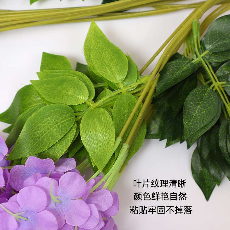 Artificial Wisteria Violet Fake Flower Ceiling Indoor Wedding Decoration Flower Rattan Plastic Flowers Plant Vine Covering