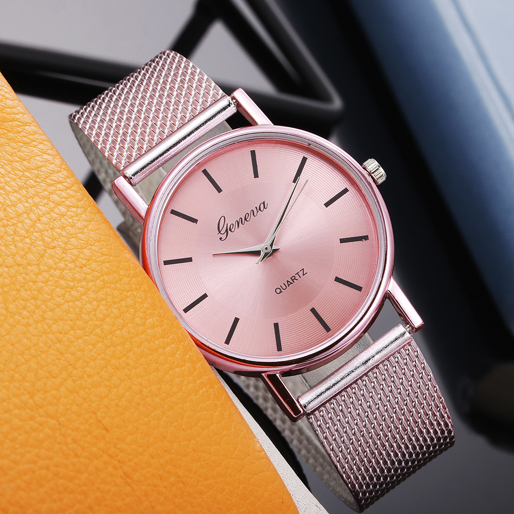 New AliExpress Men's Quartz Wrist Watch Couple Watch a Pair of Women's Watches Casual Fashion Mesh Strap Watch Ladies