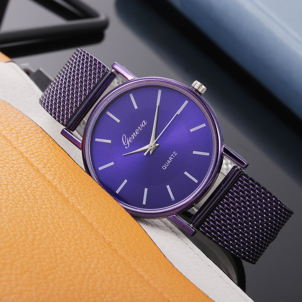 New AliExpress Men's Quartz Wrist Watch Couple Watch a Pair of Women's Watches Casual Fashion Mesh Strap Watch Ladies