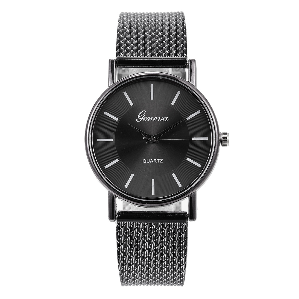 New AliExpress Men's Quartz Wrist Watch Couple Watch a Pair of Women's Watches Casual Fashion Mesh Strap Watch Ladies