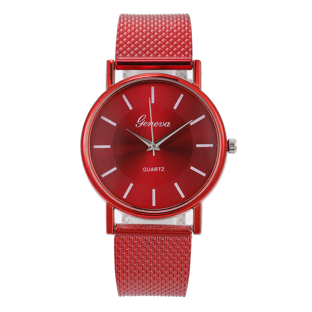 New AliExpress Men's Quartz Wrist Watch Couple Watch a Pair of Women's Watches Casual Fashion Mesh Strap Watch Ladies