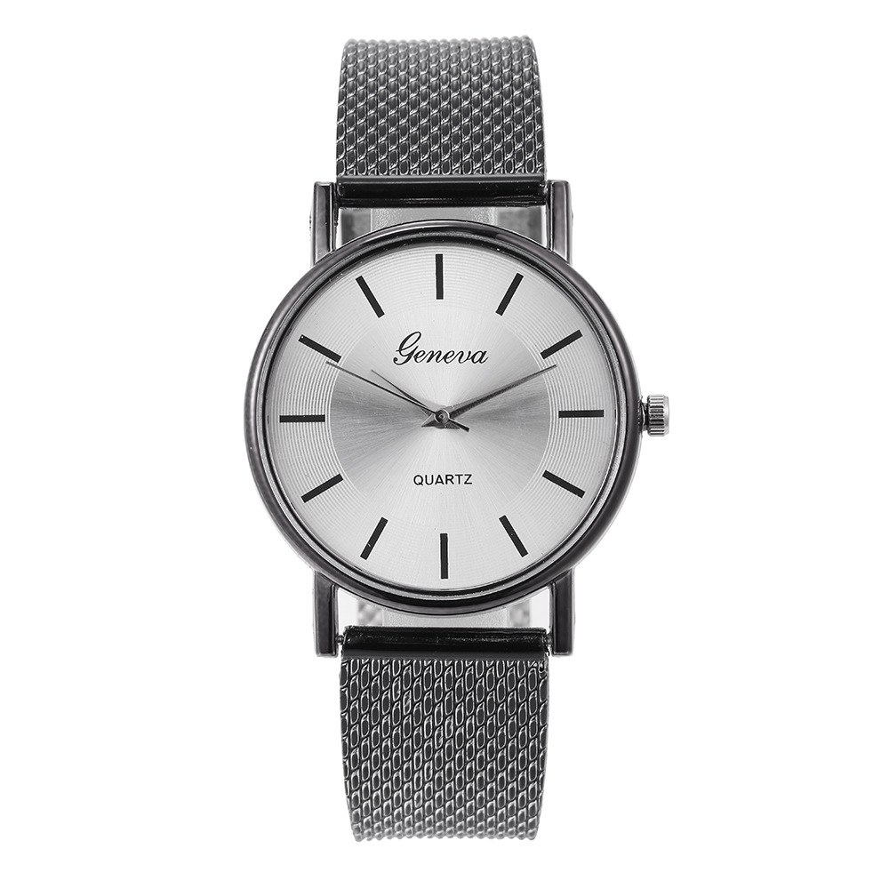 New AliExpress Men's Quartz Wrist Watch Couple Watch a Pair of Women's Watches Casual Fashion Mesh Strap Watch Ladies