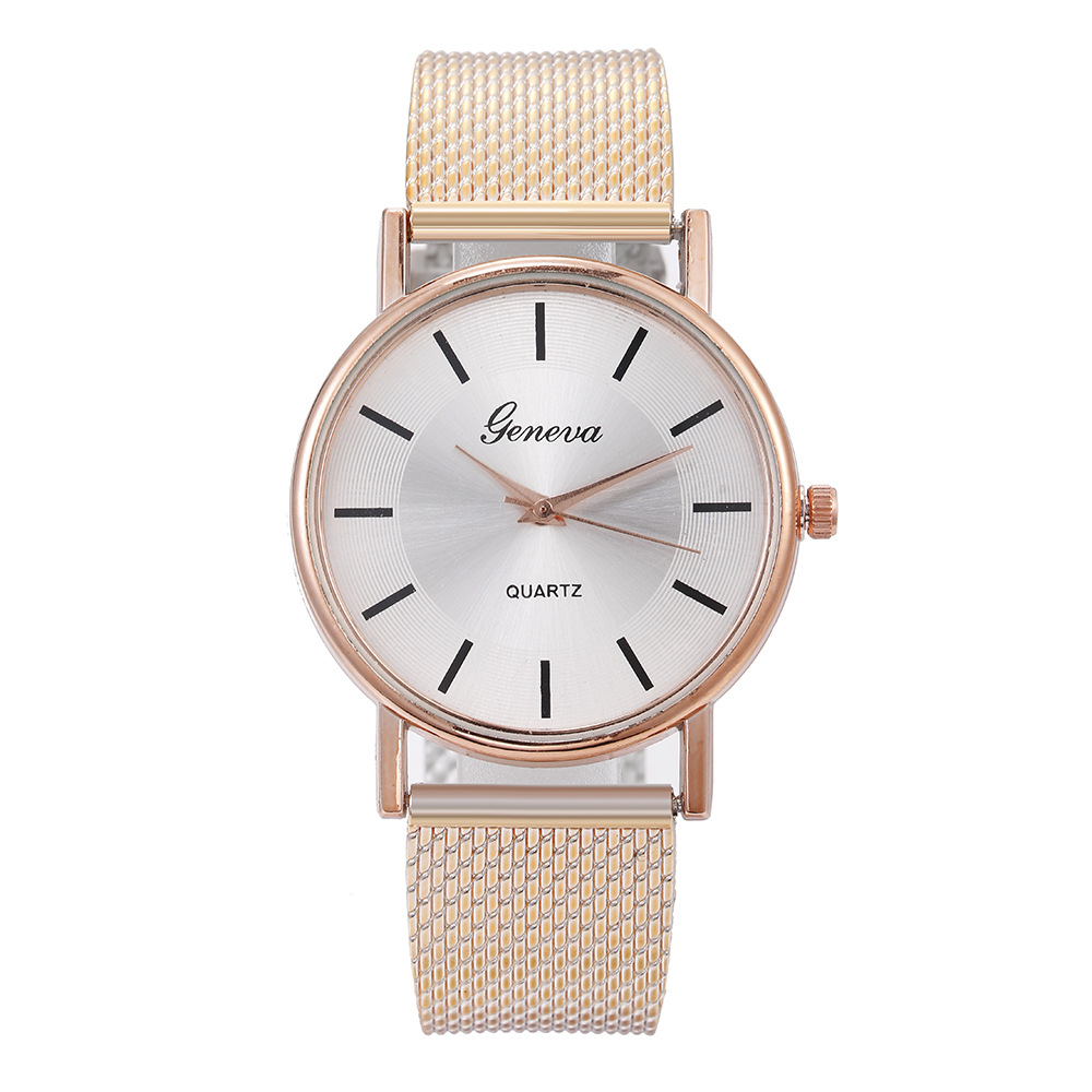 New AliExpress Men's Quartz Wrist Watch Couple Watch a Pair of Women's Watches Casual Fashion Mesh Strap Watch Ladies