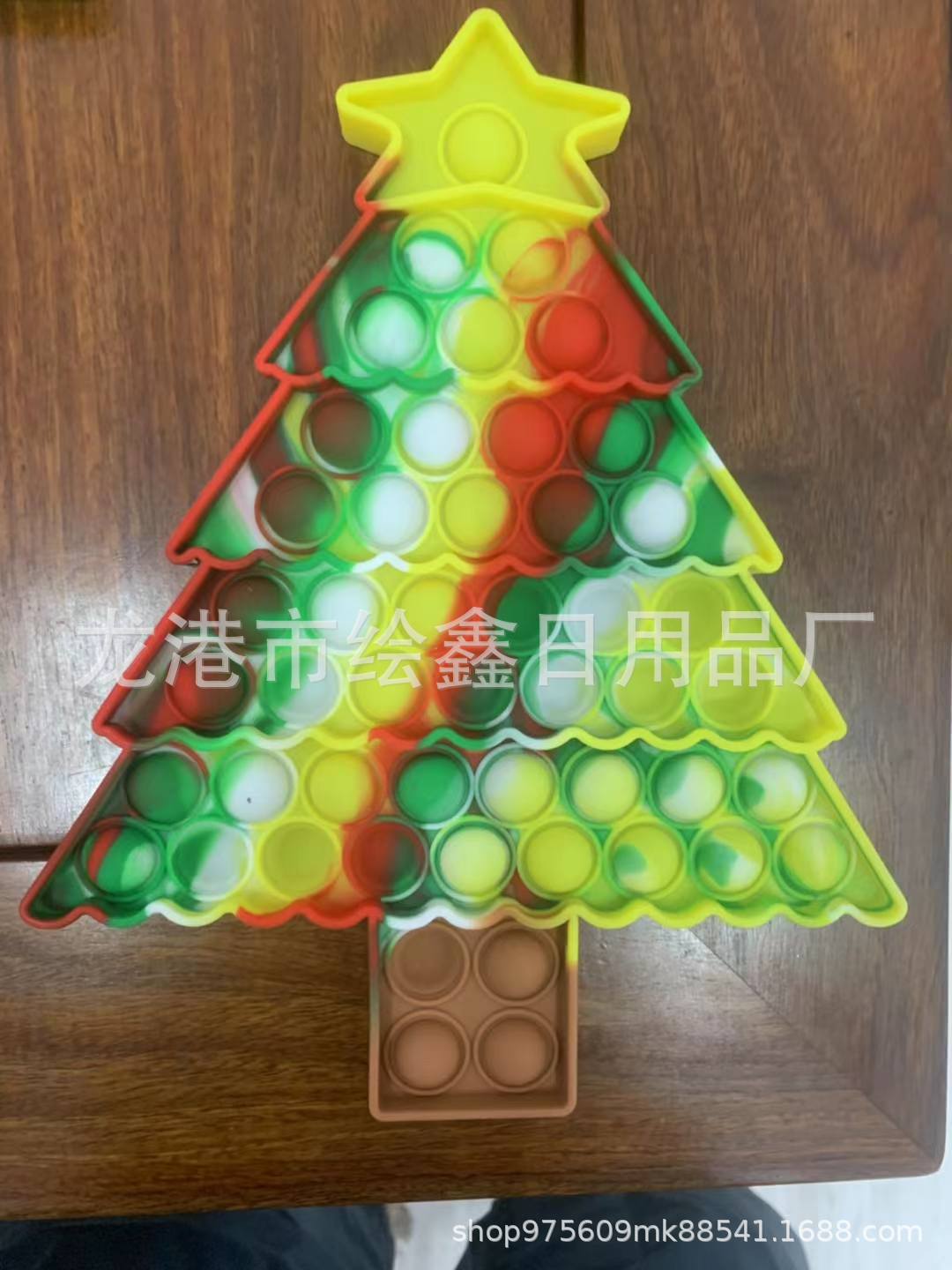New Christmas Series Deratization Pioneer Toy Christmas Tree Hat Gloves Pressing Bubble Educational Silicone Toy