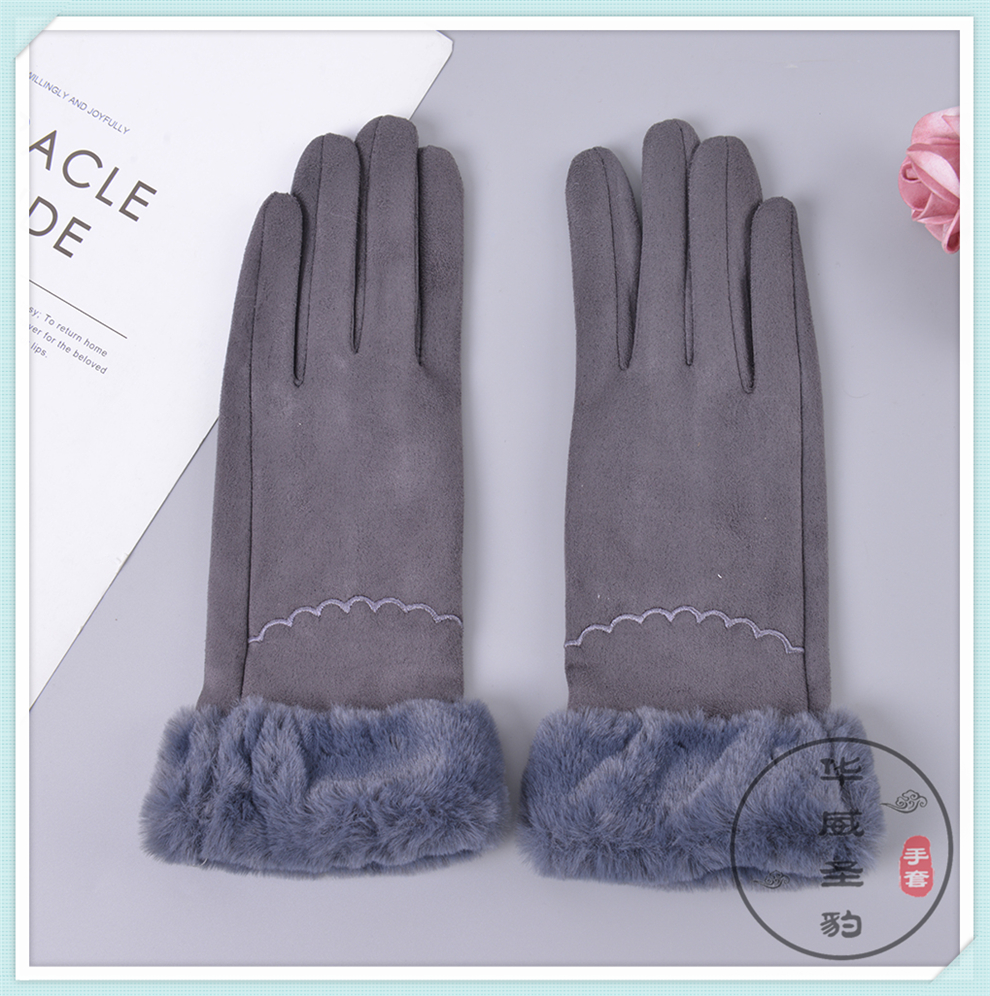 Winter Women's Warm-Keeping and Cold-Proof Plush Cycling Touch Screen plus Velvet Thickened Korean Style Cute Gloves Winter Women's Warm-Keeping and Cold-Proof Plush Cycling Touch Screen plus Velvet Thickened Korean Style Cute Gloves