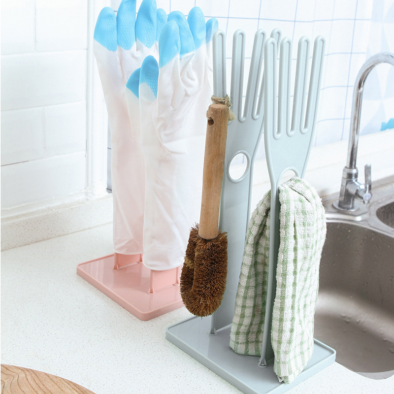 [Factory Direct Sales] Multi-Functional Kitchen Rubber Gloves Rag Drying ABS Plastic Draining Rack Storage Rack