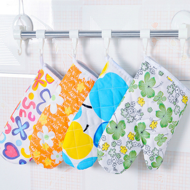 Microwave Oven Gloves Anti-Scald Household Oven High Temperature Resistant Baking White Cotton Factory Direct Sales 1 Bag Insulation Gloves