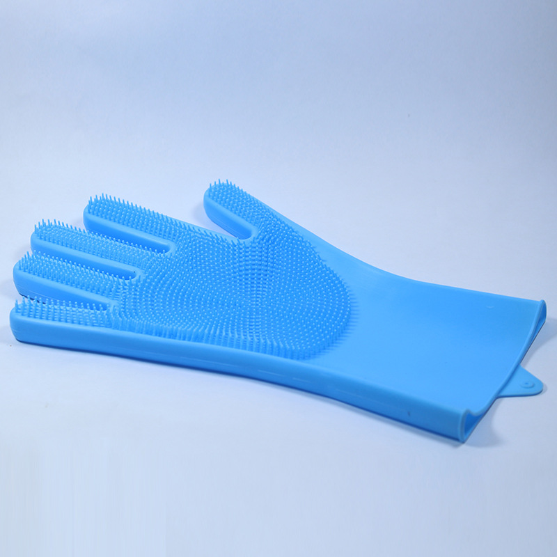 Magic Silicone Dishwashing Gloves Female Household Bowl Washing Protective Gloves Kitchen Cleaning Household Anti-Freezing Laundry and Vegetable Washing