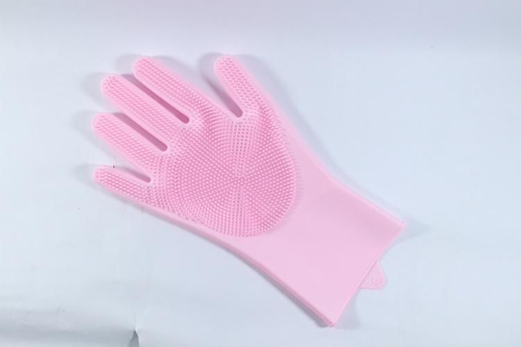 Magic Silicone Dishwashing Gloves Female Household Bowl Washing Protective Gloves Kitchen Cleaning Household Anti-Freezing Laundry and Vegetable Washing