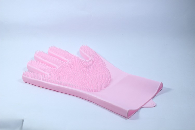 Magic Silicone Dishwashing Gloves Female Household Bowl Washing Protective Gloves Kitchen Cleaning Household Anti-Freezing Laundry and Vegetable Washing