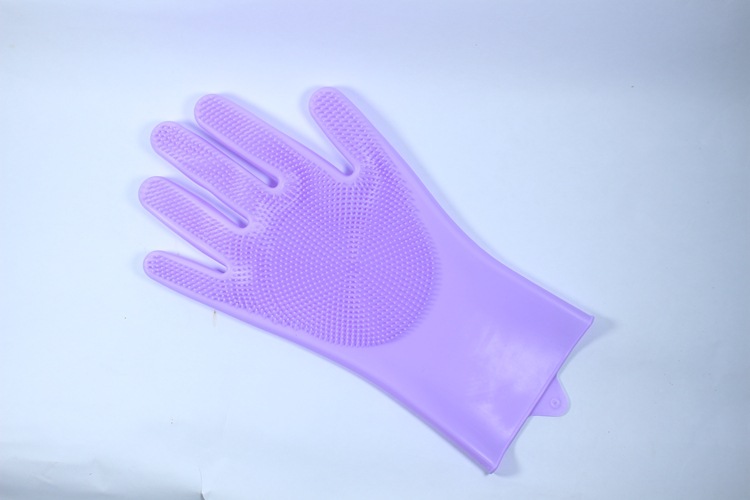 Magic Silicone Dishwashing Gloves Female Household Bowl Washing Protective Gloves Kitchen Cleaning Household Anti-Freezing Laundry and Vegetable Washing