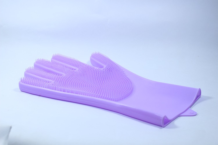 Magic Silicone Dishwashing Gloves Female Household Bowl Washing Protective Gloves Kitchen Cleaning Household Anti-Freezing Laundry and Vegetable Washing