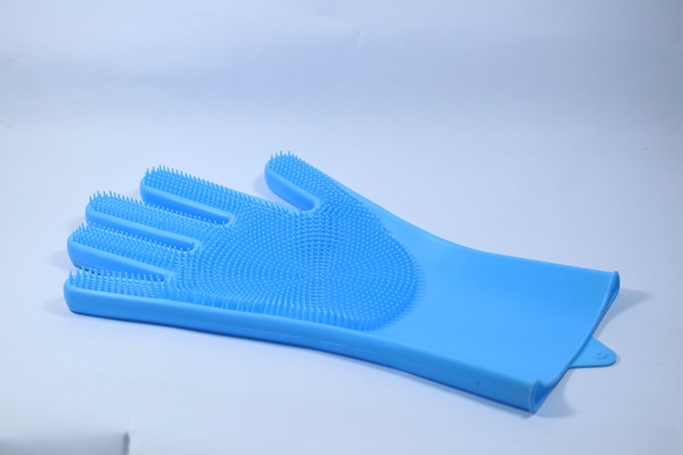 Magic Silicone Dishwashing Gloves Female Household Bowl Washing Protective Gloves Kitchen Cleaning Household Anti-Freezing Laundry and Vegetable Washing
