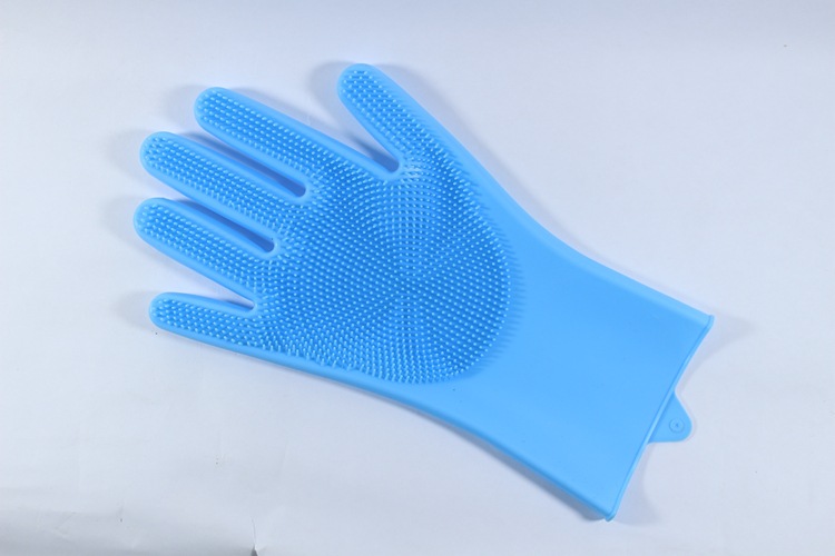 Magic Silicone Dishwashing Gloves Female Household Bowl Washing Protective Gloves Kitchen Cleaning Household Anti-Freezing Laundry and Vegetable Washing